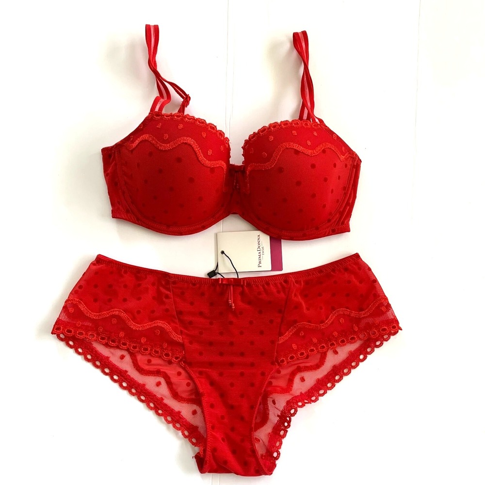 Prima‎ Donna Twist SET Touch Me Padded Underwire Balcony Bra 32D NWT Panty Small